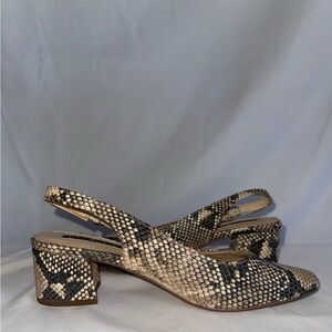 Isaac Mizrahi Elegant Snakeskin Slingback Heels Size 8.5